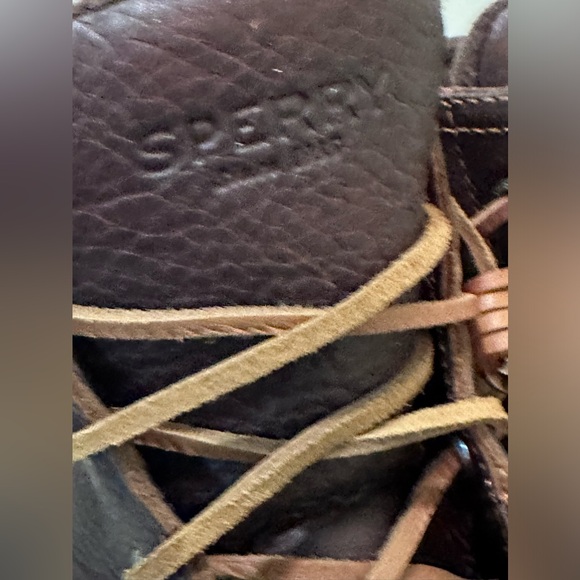 SPERRY Top-Sider Waterproof Saltwater Leather & Rubber Brown Duck Boots Size 9.5 - Picture 10 of 11